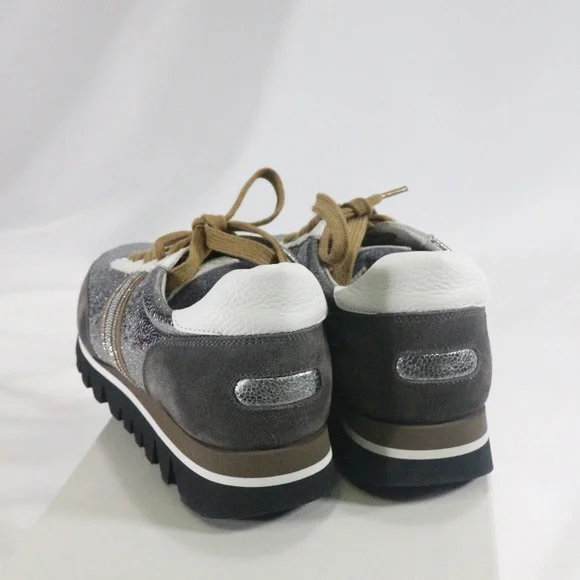 BRUNELLO CUCINELLI Precious Band Leather Sneakers Sz 10.5 Wmn - Picture 5 of 8